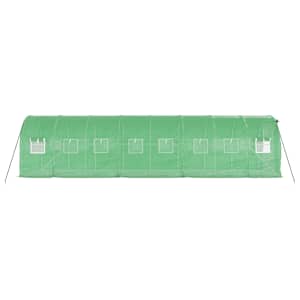 Skleník s ocelovým rámem zelený 16 m² 8 x 2 x 2 m - obrázek 5