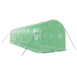 Skleník s ocelovým rámem zelený 16 m² 8 x 2 x 2 m - obrázek 6