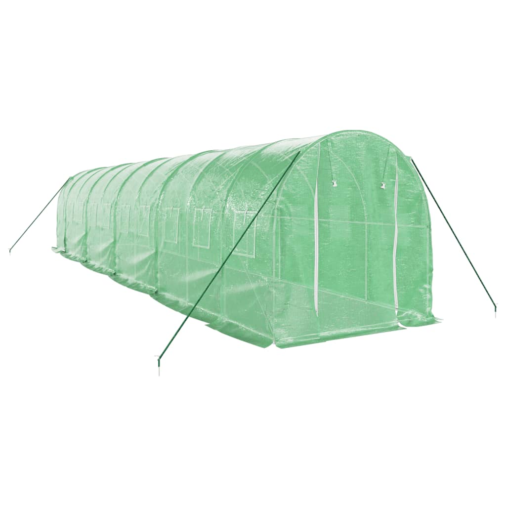 vidaXL Tuinkas met stalen frame 20 m² 10x2x2 m groen afbeelding