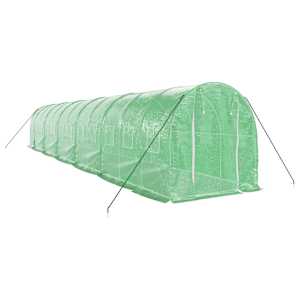 Skleník s ocelovým rámem zelený 24 m² 12 x 2 x 2 m - obrázek 3