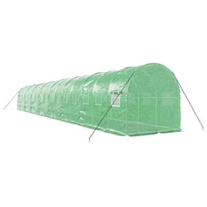Skleník s ocelovým rámem zelený 32 m² 16 x 2 x 2 m - obrázek 6