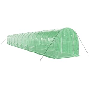 Skleník s ocelovým rámem zelený 36 m² 18 x 2 x 2 m - obrázek 3