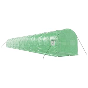 Skleník s ocelovým rámem zelený 40 m² 20 x 2 x 2 m - obrázek 6