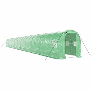 Skleník s ocelovým rámem zelený 44 m² 22 x 2 x 2 m - obrázek 2