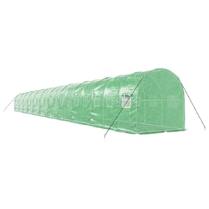 Skleník s ocelovým rámem zelený 44 m² 22 x 2 x 2 m - obrázek 6
