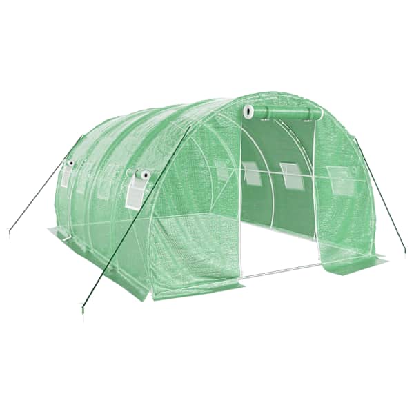 vidaXL kasvuhoone terasraamiga, roheline, 12 m&sup2;, 4x3x2 m