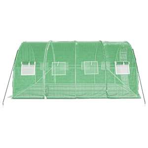 Skleník s ocelovým rámem zelený 12 m² 4 x 3 x 2 m - obrázek 5