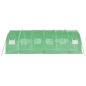 Skleník s ocelovým rámem zelený 18 m² 6 x 3 x 2 m - obrázek 5