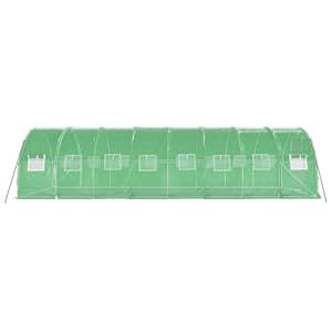Skleník s ocelovým rámem zelený 24 m² 8 x 3 x 2 m - obrázek 5
