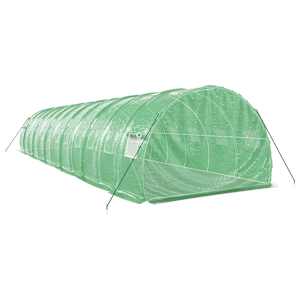 Skleník s ocelovým rámem zelený 36 m² 12 x 3 x 2 m - obrázek 6