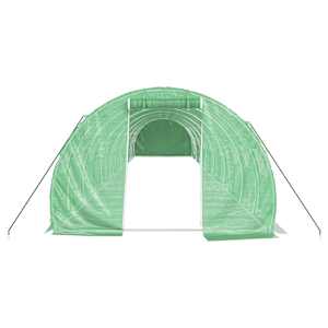 Skleník s ocelovým rámem zelený 42 m² 14 x 3 x 2 m - obrázek 4