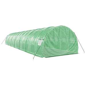 Skleník s ocelovým rámem zelený 42 m² 14 x 3 x 2 m - obrázek 6