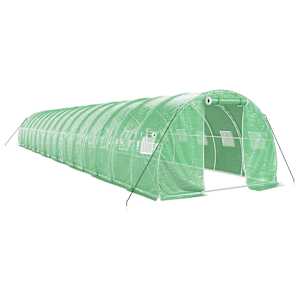 Skleník s ocelovým rámem zelený 48 m² 16 x 3 x 2 m - obrázek 2