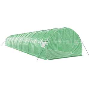 Skleník s ocelovým rámem zelený 48 m² 16 x 3 x 2 m - obrázek 6