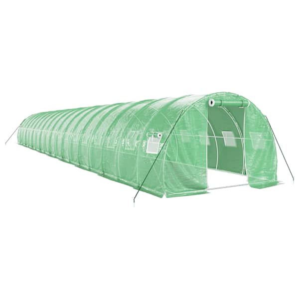 vidaXL kasvuhoone terasraamiga, roheline, 54 m&sup2;, 18x3x2 m