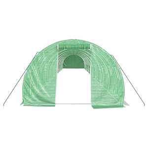 Skleník s ocelovým rámem zelený 54 m² 18 x 3 x 2 m - obrázek 4