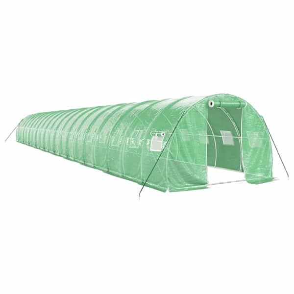 vidaXL kasvuhoone terasraamiga, roheline, 60 m&sup2;, 20x3x2 m