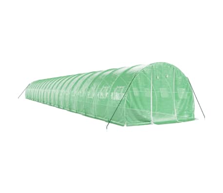 vidaXL Serre avec cadre en acier vert 60 m&sup2; 20x3x2 m