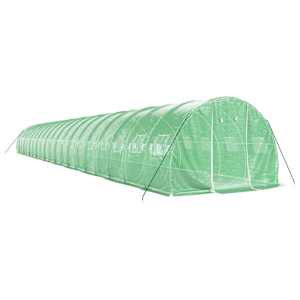 vidaXL Serre avec cadre en acier vert 60 m&sup2; 20x3x2 m