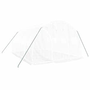 Skleník s ocelovým rámem bílý 12 m² 4x3x2 m - obrázek 3