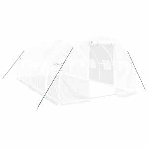 Skleník s ocelovým rámem bílý 18 m² 6 x 3 x 2 m - obrázek 2
