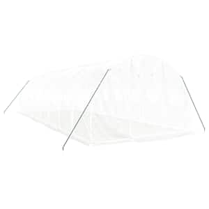 Skleník s ocelovým rámem bílý 24 m² 8 x 3 x 2 m - obrázek 3