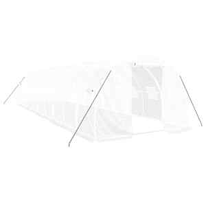 Skleník s ocelovým rámem bílý 30 m² 10 x 3 x 2 m - obrázek 2
