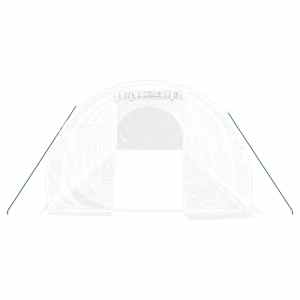 Skleník s ocelovým rámem bílý 30 m² 10 x 3 x 2 m - obrázek 4