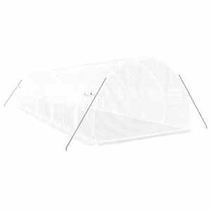 Skleník s ocelovým rámem bílý 30 m² 10 x 3 x 2 m - obrázek 6