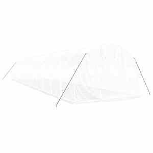 Skleník s ocelovým rámem bílý 36 m² 12 x 3 x 2 m - obrázek 3