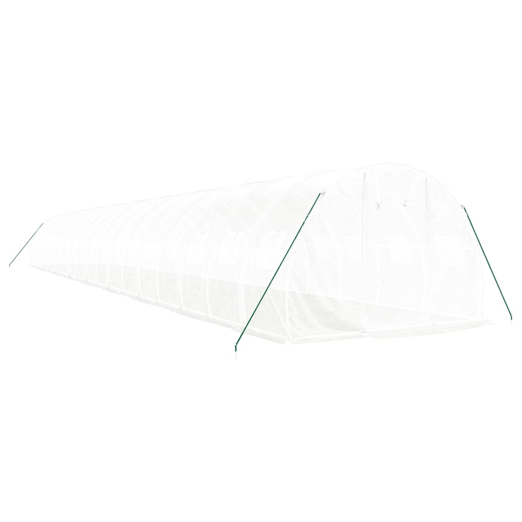 vidaXL Tuinkas met stalen frame 54 m² 18x3x2 m wit afbeelding