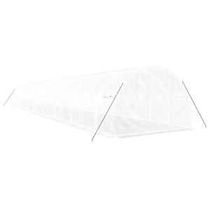 Skleník s ocelovým rámem bílý 54 m² 18 x 3 x 2 m - obrázek 6
