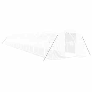 Skleník s ocelovým rámem bílý 60 m² 20 x 3 x 2 m - obrázek 2