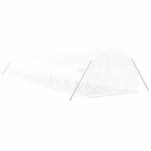 Skleník s ocelovým rámem bílý 60 m² 20 x 3 x 2 m - obrázek 6