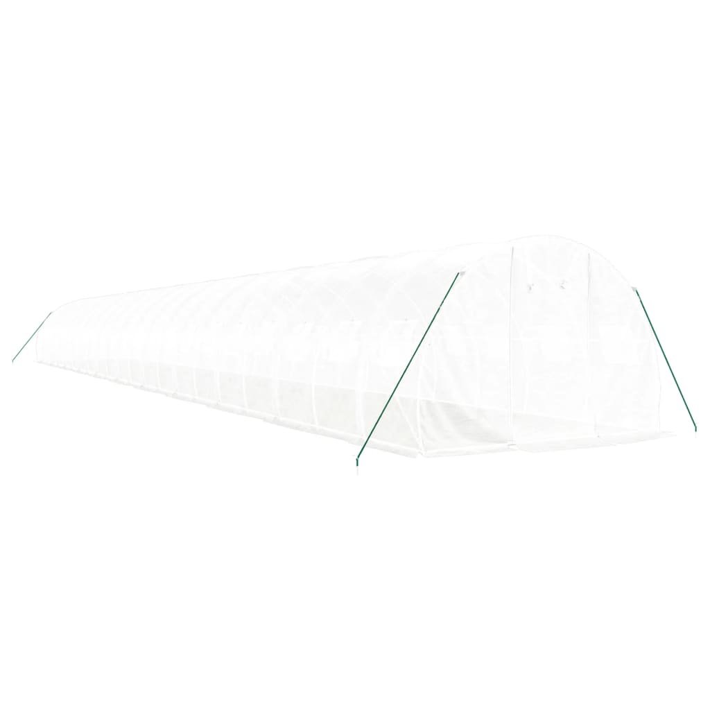 vidaXL Tuinkas met stalen frame 66 m² 22x3x2 m wit afbeelding