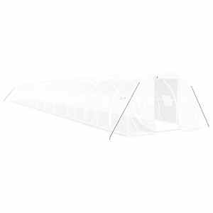 Skleník s ocelovým rámem bílý 72 m² 24 x 3 x 2 m - obrázek 2