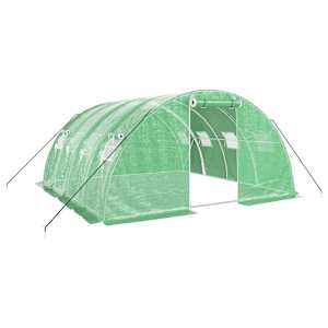 Skleník s ocelovým rámem zelený 16 m² 4 x 4 x 2 m - obrázek 2