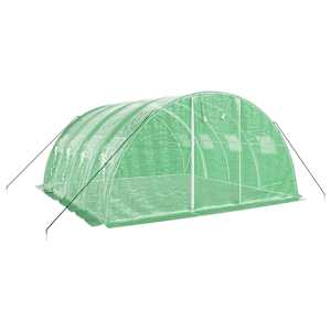 Skleník s ocelovým rámem zelený 16 m² 4 x 4 x 2 m - obrázek 3