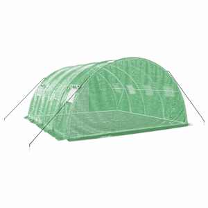 Skleník s ocelovým rámem zelený 16 m² 4 x 4 x 2 m - obrázek 6