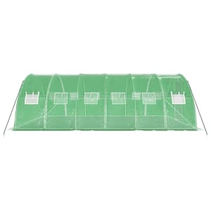 Skleník s ocelovým rámem zelený 24 m² 6 x 4 x 2 m - obrázek 5