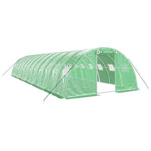 Skleník s ocelovým rámem zelený 48 m² 12 x 4 x 2 m - obrázek 2