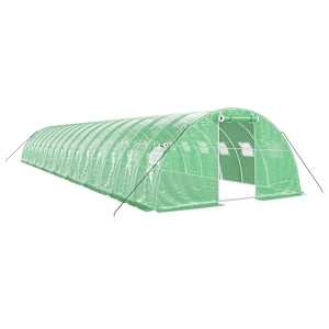 Skleník s ocelovým rámem zelený 64 m² 16 x 4 x 2 m - obrázek 2