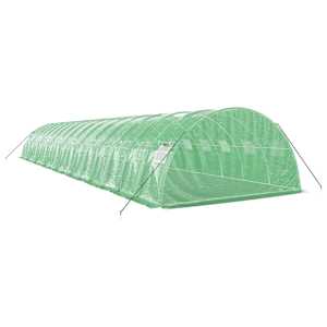 Skleník s ocelovým rámem zelený 64 m² 16 x 4 x 2 m - obrázek 6