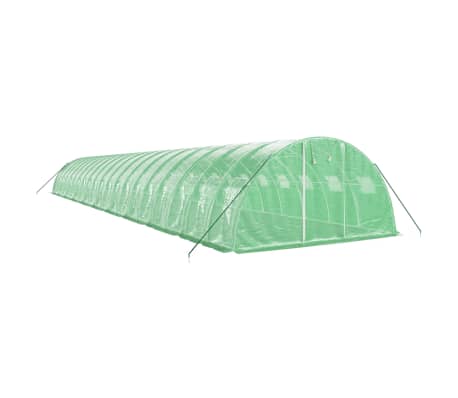 vidaXL Gew&auml;chshaus mit Stahlrahmen Gr&uuml;n 80 m&sup2; 20x4x2 m