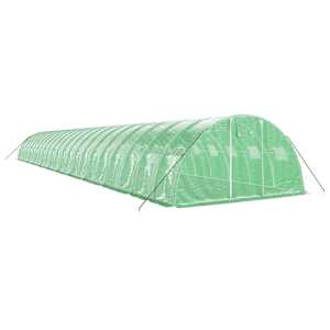 Skleník s ocelovým rámem zelený 88 m² 22 x 4 x 2 m - obrázek 3