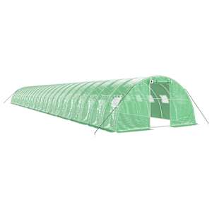 Skleník s ocelovým rámem zelený 96 m² 24 x 4 x 2 m - obrázek 2