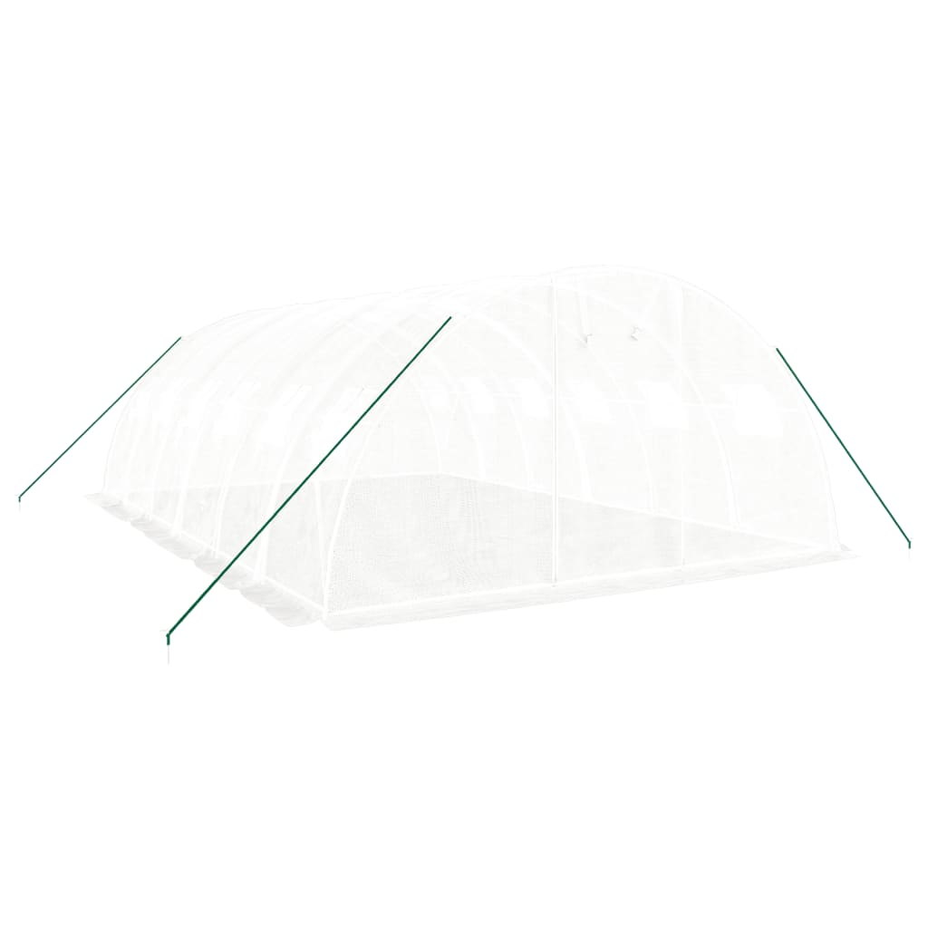 vidaXL Seră cu cadru din oțel, alb, 24 m², 6x4x2 m