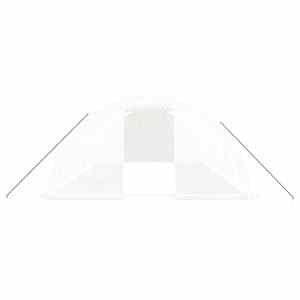Skleník s ocelovým rámem bílý 24 m² 6 x 4 x 2 m - obrázek 4