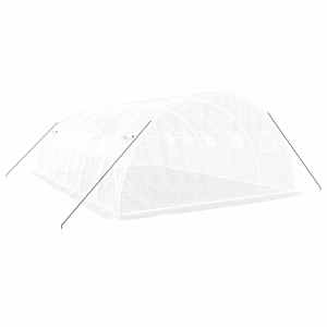 Skleník s ocelovým rámem bílý 24 m² 6 x 4 x 2 m - obrázek 6