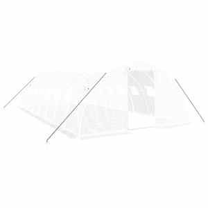 Skleník s ocelovým rámem bílý 32 m² 8 x 4 x 2 m - obrázek 2